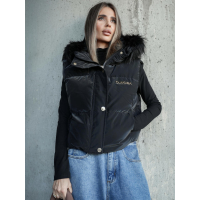 KURTKA BEZRĘKAWNIK KAMIZELKA OVERSIZE OLAVOGA SIERY BLACK