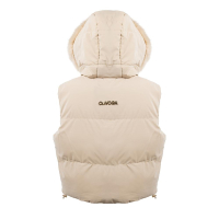 KURTKA BEZRĘKAWNIK KAMIZELKA OVERSIZE OLAVOGA SIERY BEIGE