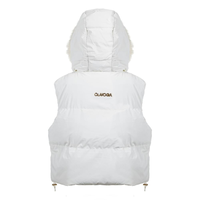 KURTKA BEZRĘKAWNIK KAMIZELKA OVERSIZE OLAVOGA SIERY ECRU