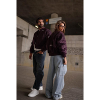 KURTKA MĘSKA BOMBERKA OLAVOGA MEN WOOLY PLUM
