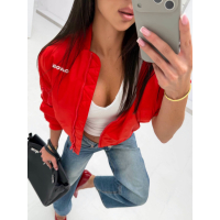 KURTKA DAMSKA BOMBERKA OLAVOGA WOOLY RED