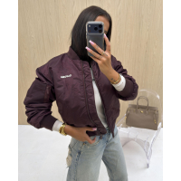 KURTKA DAMSKA BOMBERKA OLAVOGA WOOLY PLUM