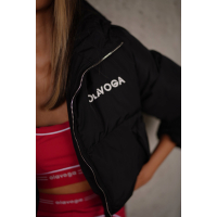 KURTKA DAMSKA BOMBER PIKOWANA OLAVOGA AMPOSTA BLACK