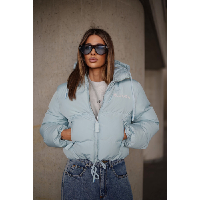 KURTKA DAMSKA BOMBER PIKOWANA OLAVOGA AMPOSTA SKY BLUE