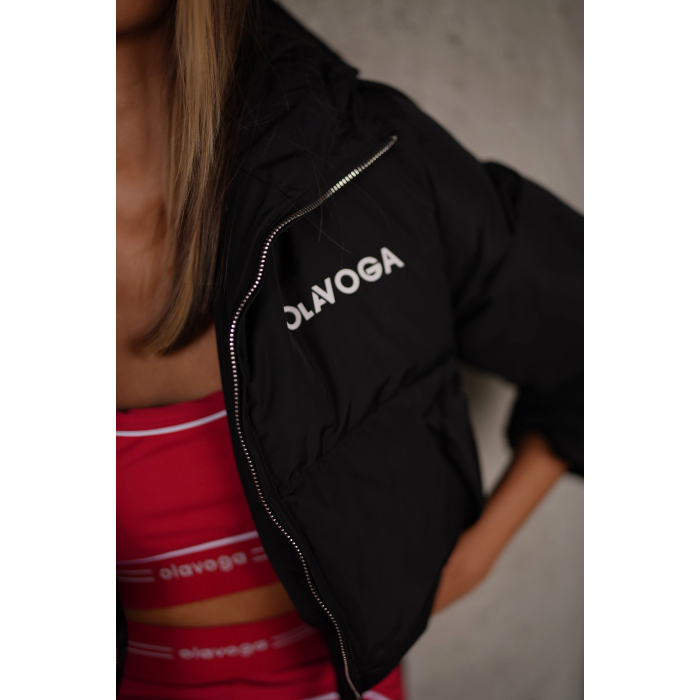 KURTKA DAMSKA BOMBER PIKOWANA OLAVOGA AMPOSTA BLACK