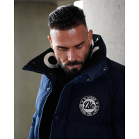 KURTKA MĘSKA PIKOWANA OVERSIZE OLAVOGA MEN EVLILD NAVY BLUE