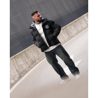 KURTKA MĘSKA PIKOWANA OVERSIZE OLAVOGA MEN EVLILD BLACK