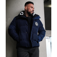 KURTKA MĘSKA PIKOWANA OVERSIZE OLAVOGA MEN EVLILD NAVY BLUE