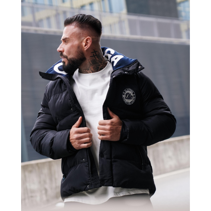 KURTKA MĘSKA PIKOWANA OVERSIZE OLAVOGA MEN EVLILD BLACK