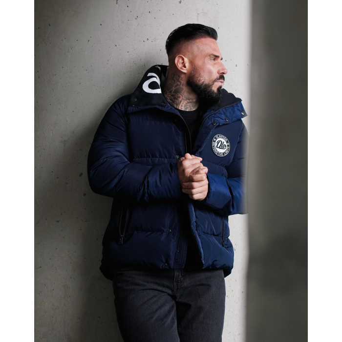 KURTKA MĘSKA PIKOWANA OVERSIZE OLAVOGA MEN EVLILD NAVY BLUE