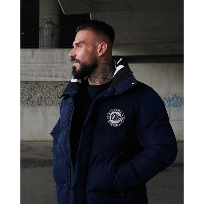 KURTKA MĘSKA PIKOWANA OVERSIZE OLAVOGA MEN EVLILD NAVY BLUE