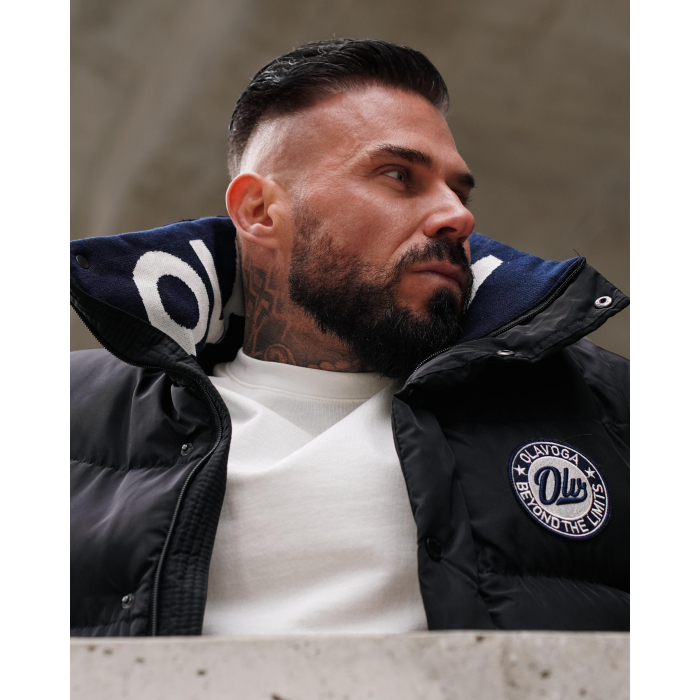 KURTKA MĘSKA PIKOWANA OVERSIZE OLAVOGA MEN EVLILD BLACK