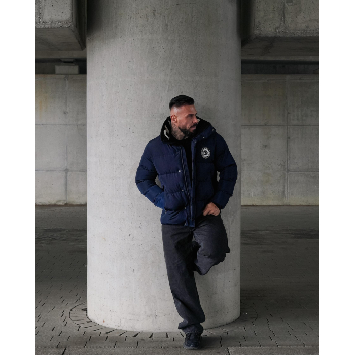 KURTKA MĘSKA PIKOWANA OVERSIZE OLAVOGA MEN EVLILD NAVY BLUE