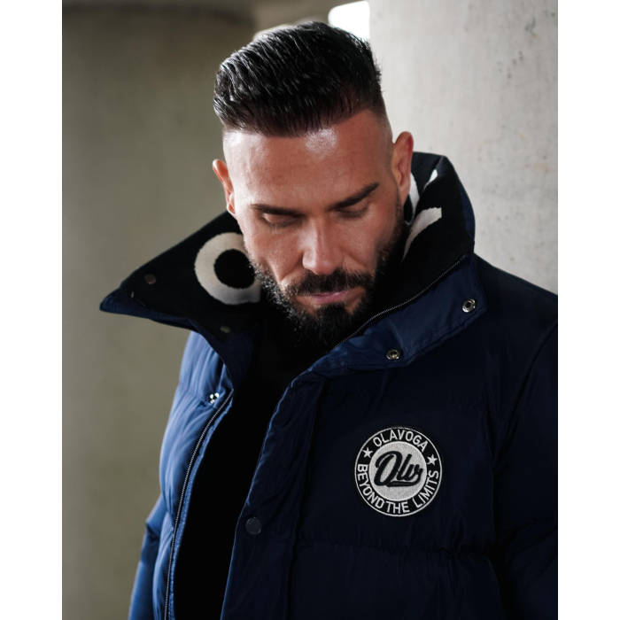KURTKA MĘSKA PIKOWANA OVERSIZE OLAVOGA MEN EVLILD NAVY BLUE
