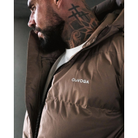 KURTKA MĘSKA PIKOWANA OVERSIZE OLAVOGA MEN OROVIUS CAPPUCCINO