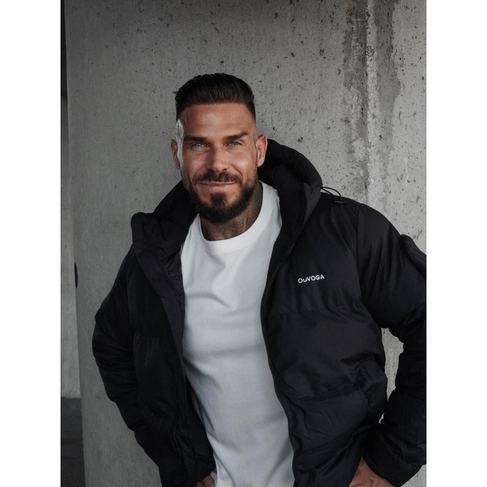 KURTKA MĘSKA PIKOWANA OVERSIZE OLAVOGA MEN OROVIUS BLACK