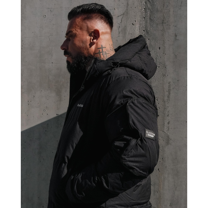 KURTKA MĘSKA PIKOWANA OVERSIZE OLAVOGA MEN OROVIUS BLACK