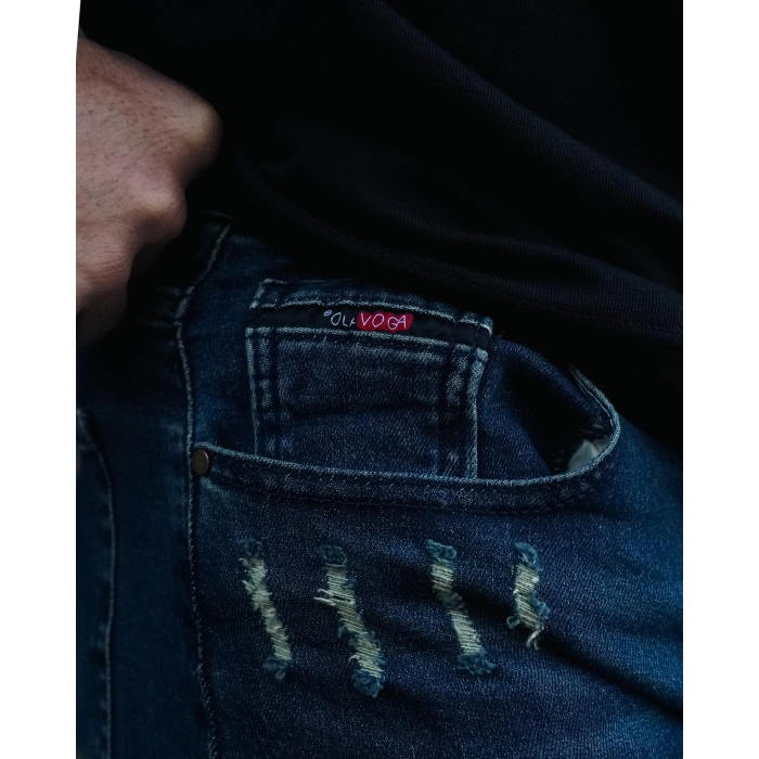 SPODNIE JEANSOWE MĘSKIE DENIM OLAVOGA MEN CORE BLUE