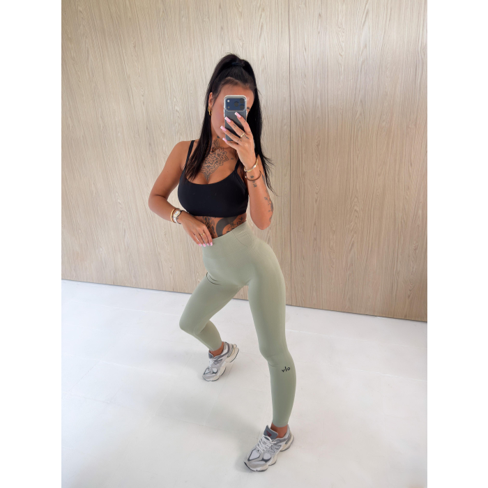SPODNIE LEGGINSY MODELUJĄCE PUSH UP OLAVOGA DOBI OLIVE