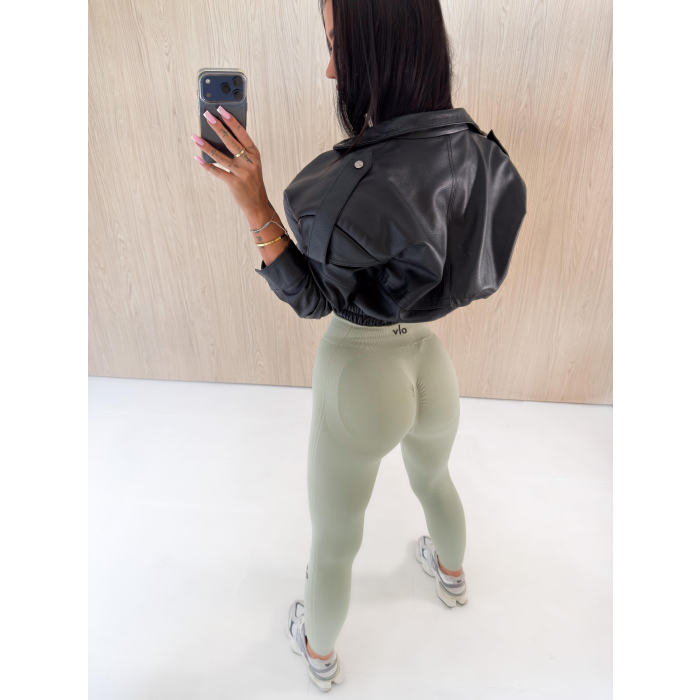 SPODNIE LEGGINSY MODELUJĄCE PUSH UP OLAVOGA DOBI OLIVE