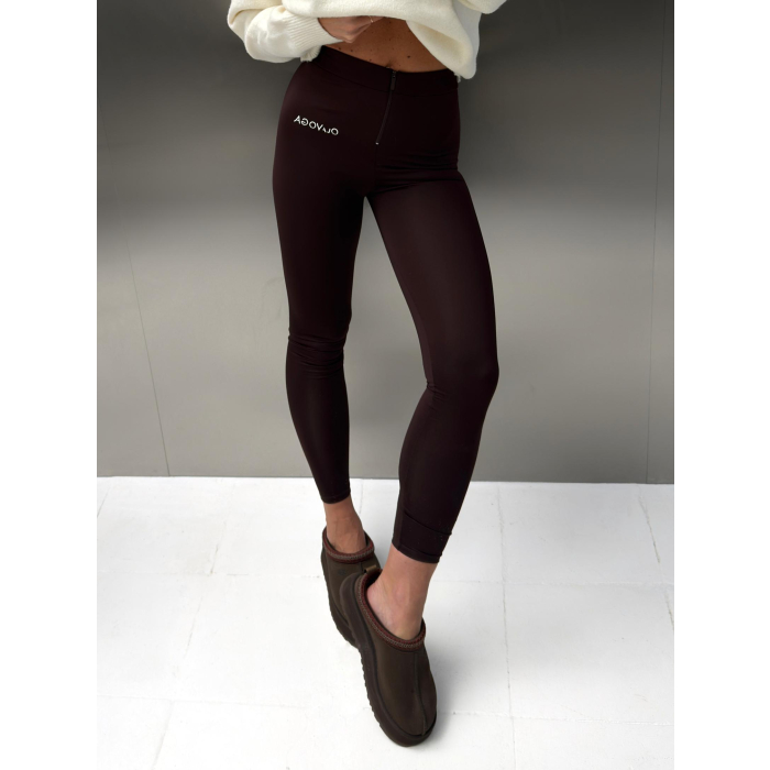 SPODNIE LEGGINSY OLAVOGA LUXORA BROWN