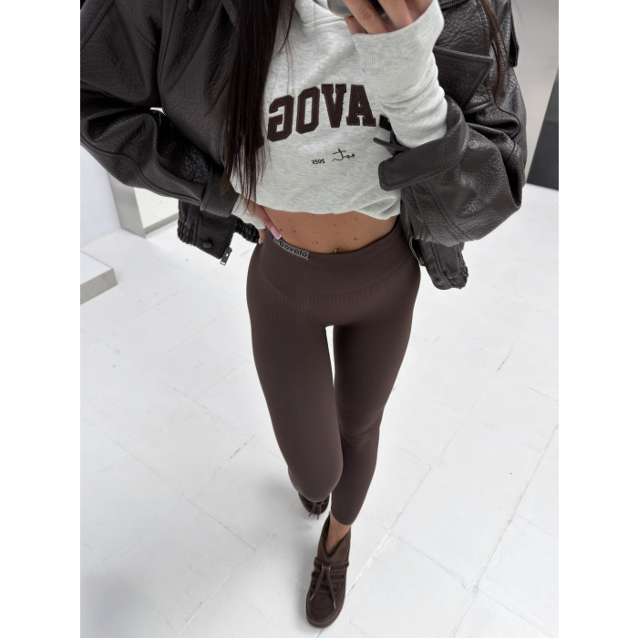 SPODNIE LEGGINSY OLAVOGA MENEKO BROWN
