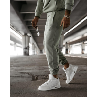 SPODNIE MĘSKIE DRESOWE BAWEŁNIANE OLAVOGA MEN LEOTO PANTS OLIV