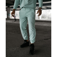 SPODNIE MĘSKIE DRESOWE BAWEŁNIANE OLAVOGA MEN LEOTO PANTS MINT