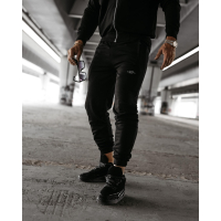 SPODNIE MĘSKIE DRESOWE BAWEŁNIANE OLAVOGA MEN LEOTO PANTS BLACK
