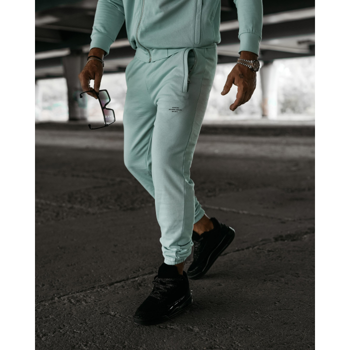 SPODNIE MĘSKIE DRESOWE BAWEŁNIANE OLAVOGA MEN LEOTO PANTS MINT