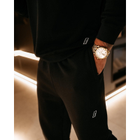SPODNIE MĘSKIE DRESOWE BAWEŁNIANE OLAVOGA MEN ZAIRI PANTS BLACK