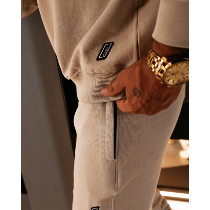 SPODNIE MĘSKIE DRESOWE BAWEŁNIANE OLAVOGA MEN ZAIRI PANTS BEIGE