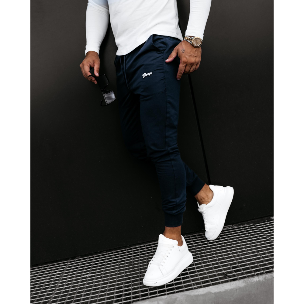 SPODNIE MĘSKIE DRESOWE OLAVOGA MEN LOCKERY NAVY BLUE