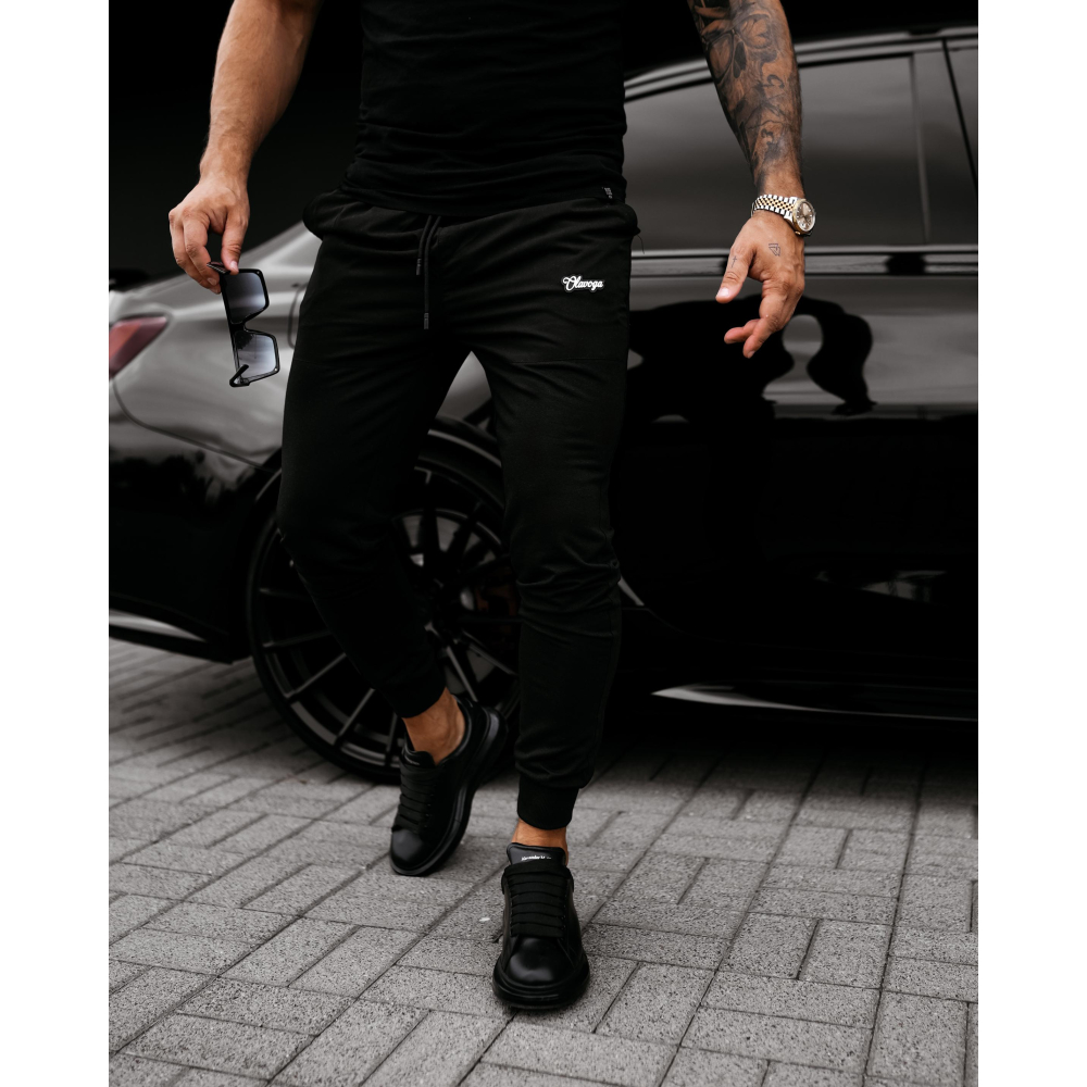 SPODNIE MĘSKIE DRESOWE OLAVOGA MEN LOCKERY BLACK