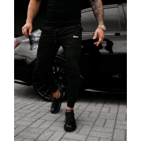 SPODNIE MĘSKIE DRESOWE OLAVOGA MEN LOCKERY BLACK