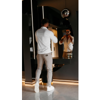 SPODNIE MĘSKIE ELEGANCKIE OLAVOGA MEN FYNK BEIGE