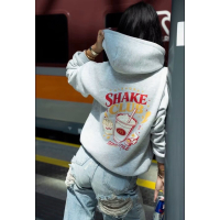 BLUZA DRESOWA DAMSKA OLAVOGA NOVIA LIGHT GRAY MELANGE