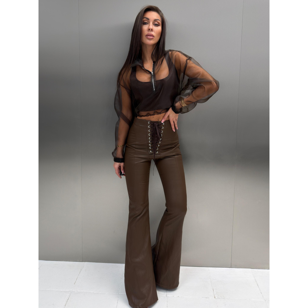 SPODNIE OLAVOGA DECORATE BROWN