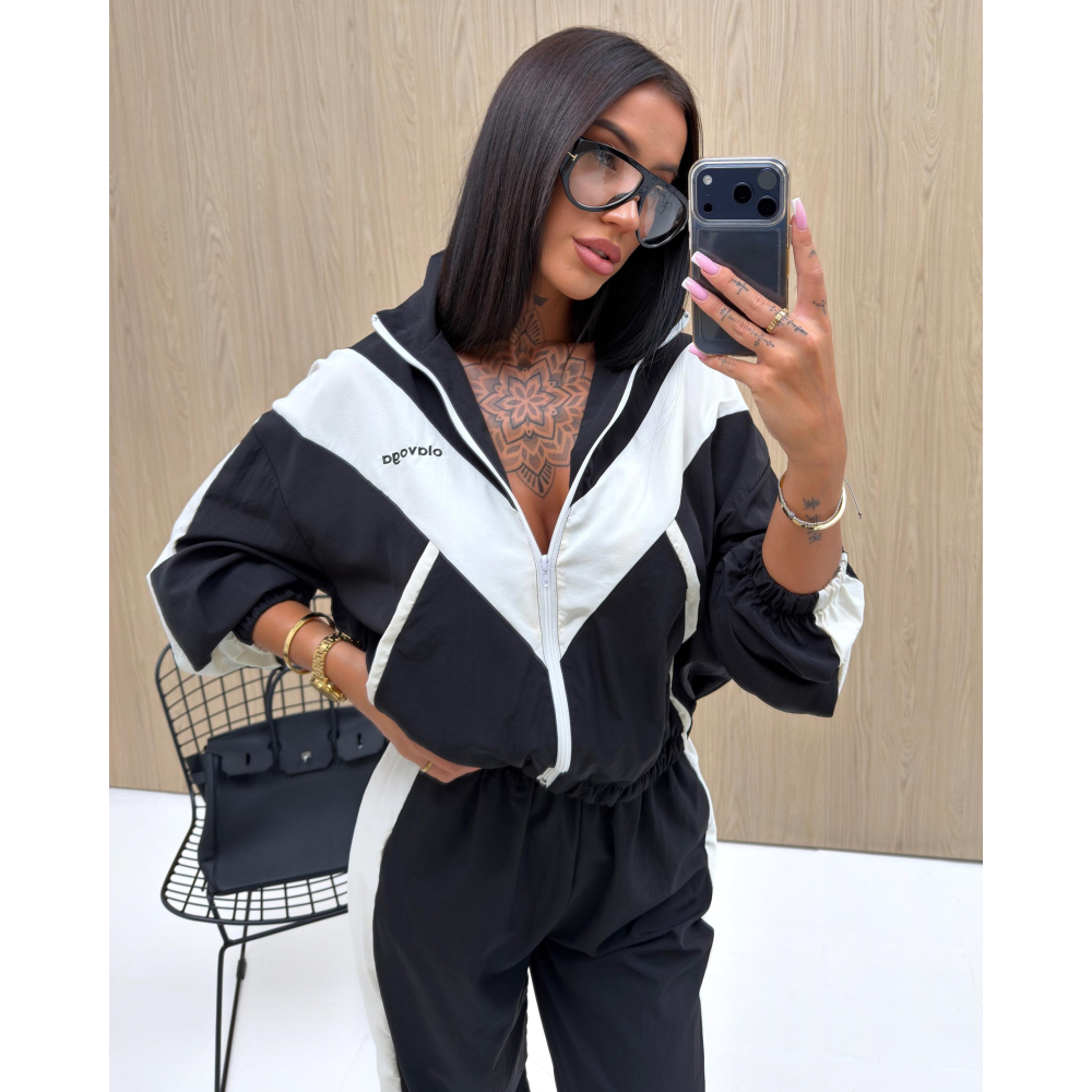 BLUZA DAMSKA OLAVOGA VOID BLACK-ECRU BLUZA DAMSKA OLAVOGA VOID BLACK-ECRU