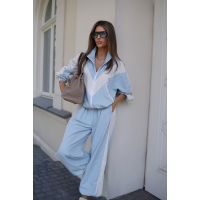 SPODNIE OLAVOGA INVITE BABY BLUE-ECRU