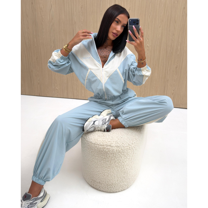 SPODNIE OLAVOGA INVITE BABY BLUE-ECRU