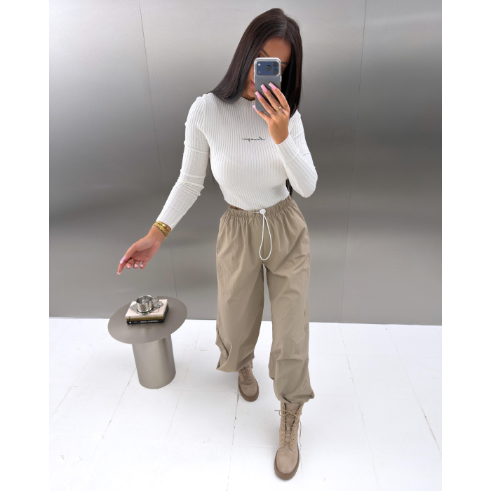 SPODNIE OLAVOGA OUTSIDE BEIGE CAPPUCCINO