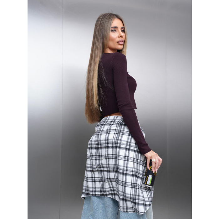 SWETER OLAVOGA BROGRER PLUM