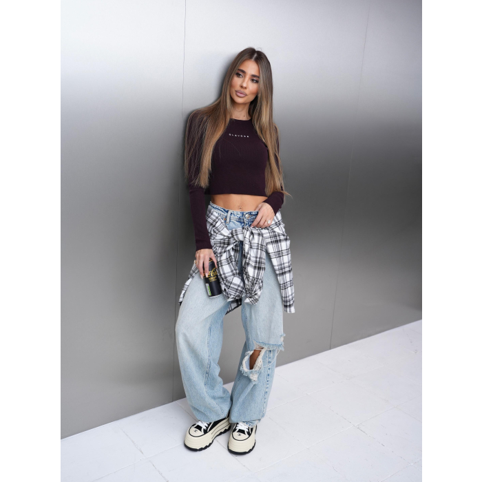 SWETER OLAVOGA BROGRER PLUM