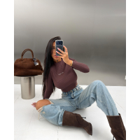 SWETER OLAVOGA FIORDLA BROWN