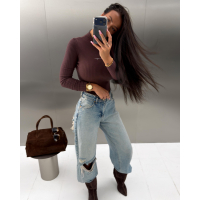 SWETER OLAVOGA FIORDLA BROWN