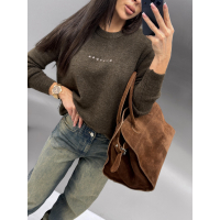 SWETER OLAVOGA TALLA BROWN