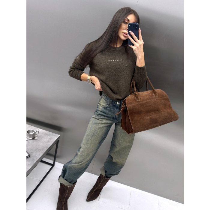 SWETER OLAVOGA TALLA BROWN