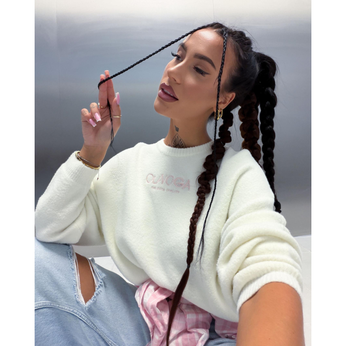 SWETER OVERSIZE OLAVOGA DELIA ECRU