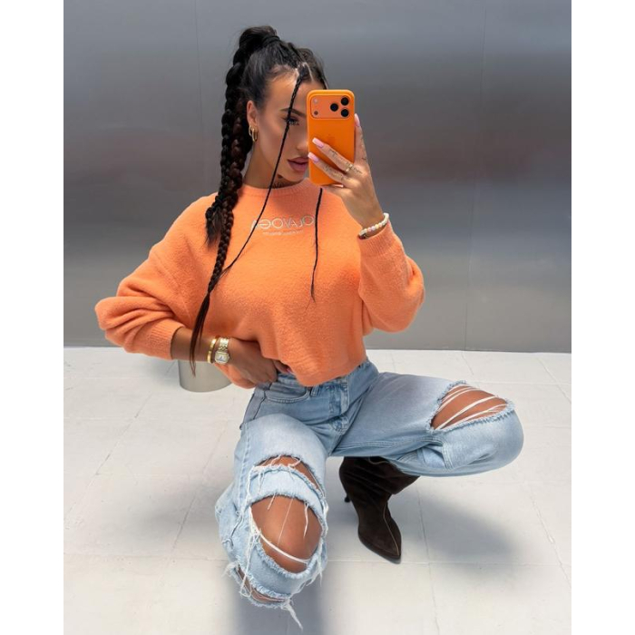 SWETER OVERSIZE OLAVOGA DELIA ORANGE